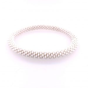 Solid White Seed Bead Bracelet